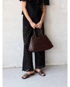 Bolso True Colors de piel café - 47x16 cm