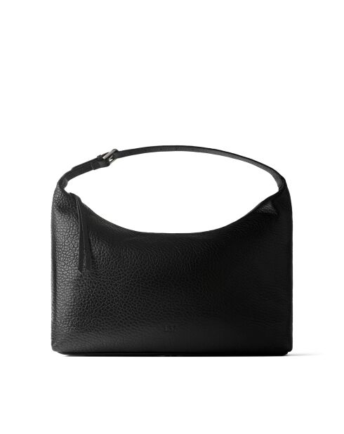 Bandolera Stand By Me de piel negra - 44x10 cm