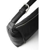 Stand By Me zwarte leren schoudertas - 44x10 cm