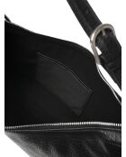 Stand By Me zwarte leren schoudertas - 44x10 cm