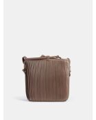 Beuteltasche Shape Of You aus beigefarbenem Leder - 18x12 cm