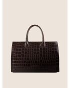 Bolso de mano Wild District en piel café - 37x13 cm