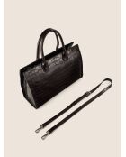 Bolso de mano Wild District en piel café - 37x13 cm