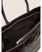 Bolso de mano Wild District en piel café - 37x13 cm