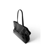 Nothing To Lose zwarte leren draagtas - 55x13 cm