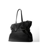 Nothing To Lose zwarte leren draagtas - 55x13 cm