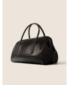 Borsa Dr Quinn in pelle color caffè - 47x15 cm