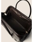 Borsa Dr Quinn in pelle color caffè - 47x15 cm