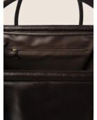 Borsa Dr Quinn in pelle color caffè - 47x15 cm
