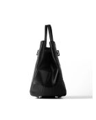 Sac à main en cuir Front Row Ticket noir - 26x10 cm