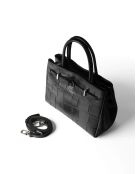 Sac à main en cuir Front Row Ticket noir - 26x10 cm