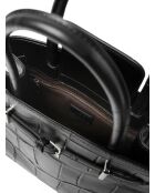 Sac à main en cuir Front Row Ticket noir - 26x10 cm