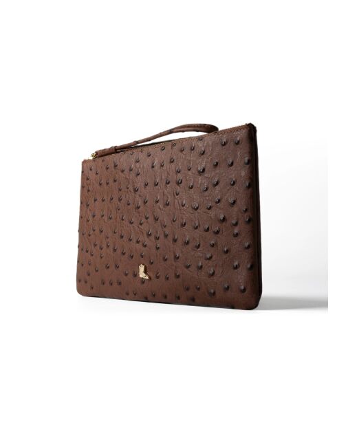 Funda Keep It Safe de piel marrón - 25x1 cm