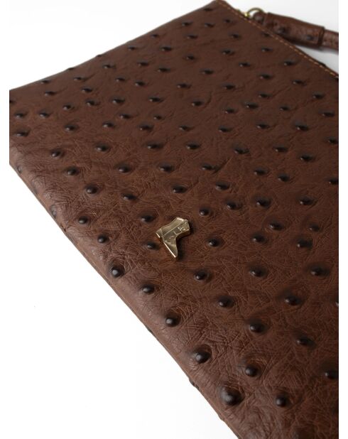 Pochette en cuir Keep It Safe marron - 25x1 cm