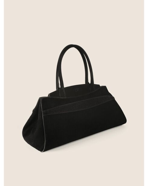 Bolso Arrivederci Roma de terciopelo negro - 44x18 cm
