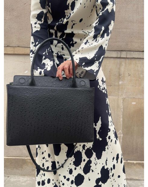 Sac cabas en cuir This Is My Moment noir - 34x11 cm