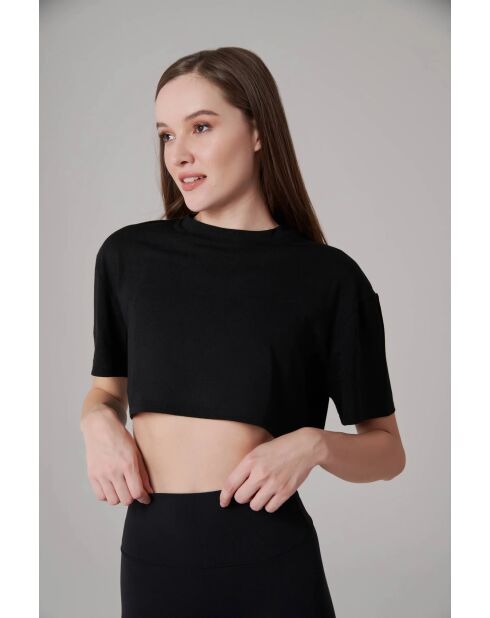 T-shirt Crop noir