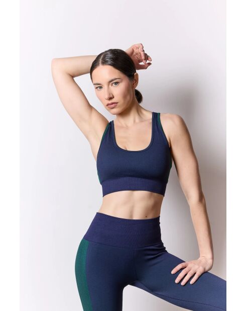 Brassière Malta bleue et verte