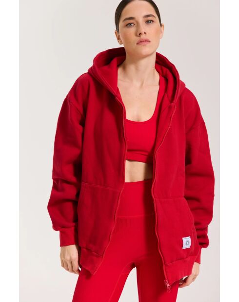 Sweat à capuche Flow rouge