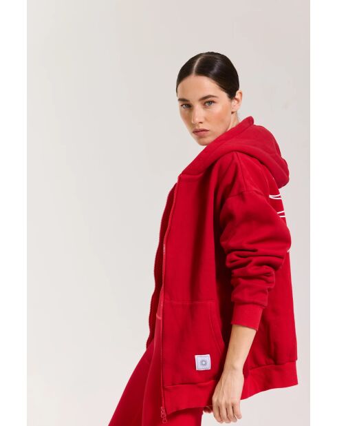 Sweat à capuche Flow rouge