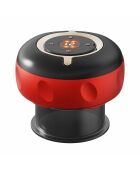 Appareil de ventouses électriques chauffantes 3-en-1 avec massage et lumière rouge, noir et rouge