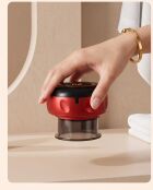 Appareil de ventouses électriques chauffantes 3-en-1 avec massage et lumière rouge, noir et rouge
