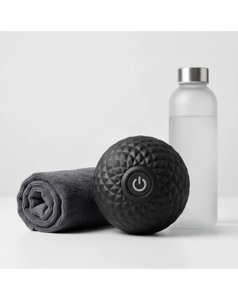 Balle de massage vibrante 3D rechargeable – Ballon de récupération musculaire noir
