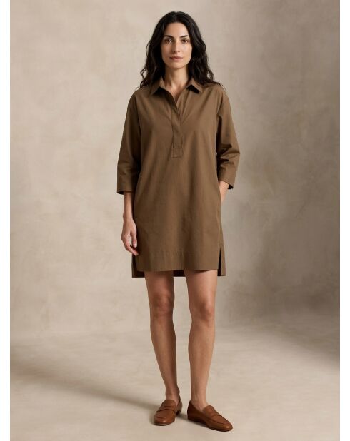 Robe en coton Camy camel
