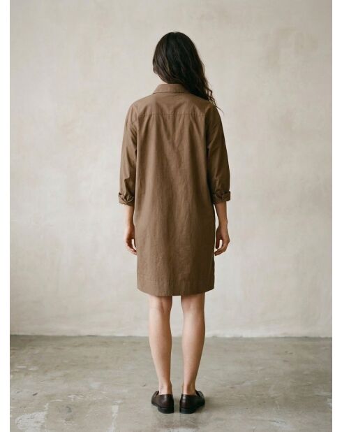 Robe en coton Camy camel