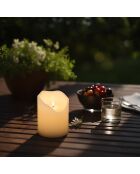 Bougie led Theo blanc extérieur - H.20 cm