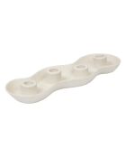 Candeliere Cheri in ceramica bianco - L.32