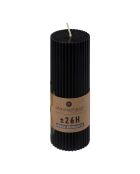 Lot de 2 Bougies ronde demi noires - 5x14 cm