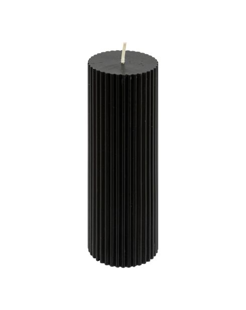 Lot de 2 Bougies ronde demi noires - 5x14 cm