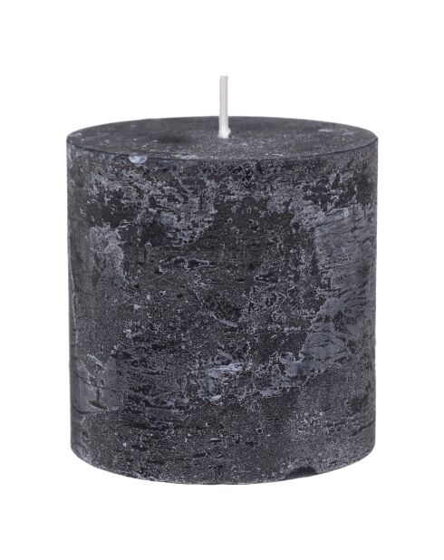 Lot de 2 Bougies ronde Olia noires - 6.7x7 cm