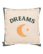 Set van 2 geborduurde katoenen kussens Dreams ochre - 40x40 cm