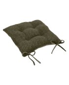 Lot de 6 Galettes bouclé Soana kaki - 38x38 cm