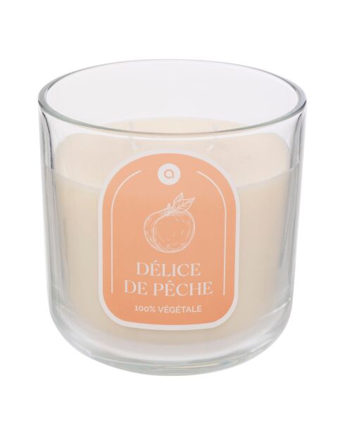 Bougie parfum en verre Floa pêche - 350g