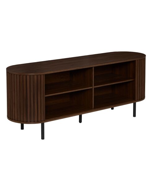 Meuble à Tv 2p effet noyer Alcove marron - 13,7 x 48,4 x 150,8 cm