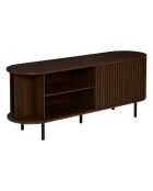Meuble à Tv 2p effet noyer Alcove marron - 13,7 x 48,4 x 150,8 cm