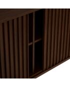 Meuble à Tv 2p effet noyer Alcove marron - 13,7 x 48,4 x 150,8 cm