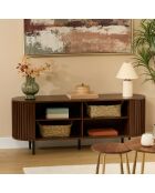 Meuble à Tv 2p effet noyer Alcove marron - 13,7 x 48,4 x 150,8 cm