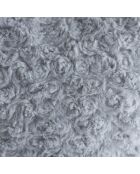 Lot de 2 coussins cœur bouclé gris - 28x36 cm