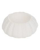 Lot de 4 Photophores en céramique Ocea blancs - H.3.5 cm