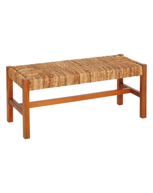 Banc tresse Sidoan marron - 102x38 cm