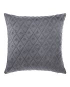 Lot de 2 coussins flanelle 3D Losange gris - 40x40 cm