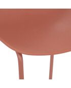 Table bar polypropylène Otac tracteur terracotta -  H.66 cm