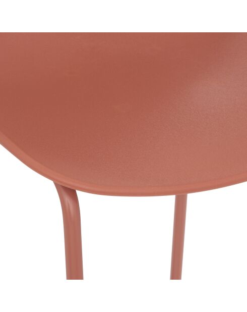 Table bar polypropylène Otac tracteur terracotta -  H.66 cm