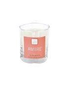 Candela profumata in vetro trasparente ambrato Elea - 190g