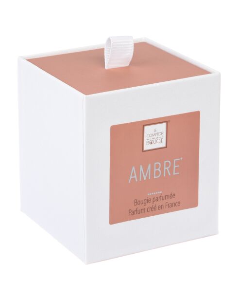 Bougie parfum verre Elea ambre transparente - 190g