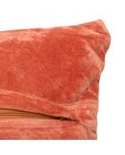 Lot de 2 coussins en velours coton brodés Fever Night orange - 38x58 cm